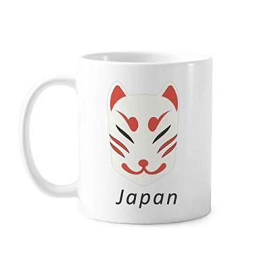 Imagem de Caneca tradicional japonesa de cabeça de raposa local cerâmica xícara de café porcelana louça