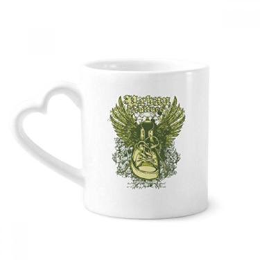 Imagem de Sapatos de lona ilustração de asa caneca de café cerâmica copo de coração de vidro