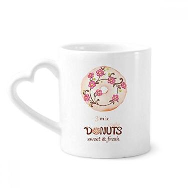 Imagem de Flor donut sobremesa caneca comida doce café cerâmica copo coração vidro