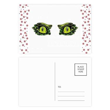 Imagem de Cartão postal de aniversário de desenho animado com estampa de olho de monstro para decoração de Natal flor de celebração