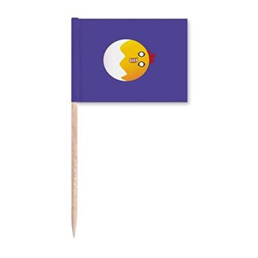 Imagem de Egg Surprised Lovely Face Cartoon Toothpick Flags Marker Topper Decoração de Festa