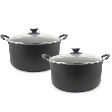 Imagem de Kit 2 Caçarolas Grande Dona Chefa Anti Aderente 24Cm E 26Cm