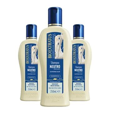 Imagem de kit 3 Shampoo Brilho Natural Neutro 250 ml Bio Extratus