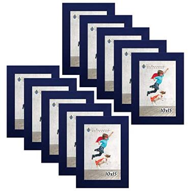 Imagem de Kit 10 Molduras Porta Retrato 10X15 Azul