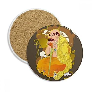 Imagem de Caneca de porta-copos com padrão de dezoito arbons, caneca de proteção de mesa, pedra absorvente