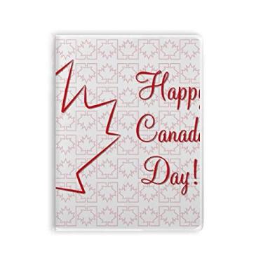 Imagem de Caderno de desenho de folhas de bordo Happy Canada Day Diário capa macia