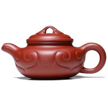 Imagem de Chaleira chinesa Yixing roxa de argila Dahongpao feita à mão Chaleira Kung Fu Teaware Decoração