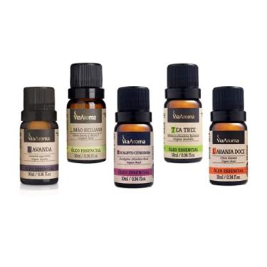 Imagem de Kit Óleo Essêncial Completo Para Aromaterapia | Os 5 Aromas Mais Populares 100% Puros - Via Aroma