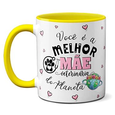 Imagem de Caneca Especialista Em Cuidar Melhor Mãe Veterinária (Amarela)
