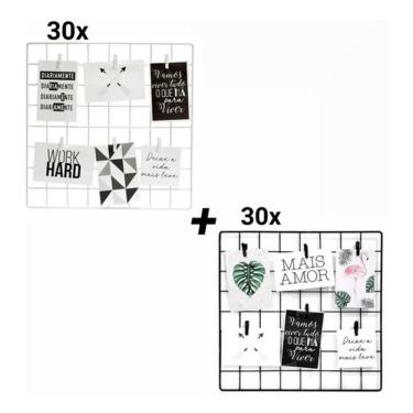 Imagem de Kit 60 Memory Board Tela Aramado 40x40 Branco E Preto