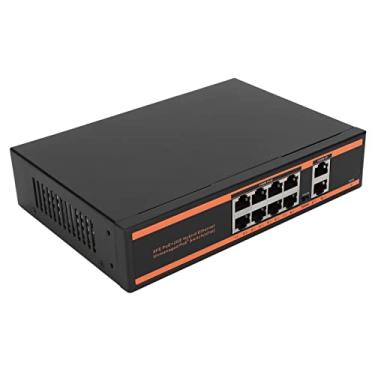Imagem de PoE Switch, Compatível Com 802.3af US Plug Gigabit PoE Switch Silencioso Sem Ventilador para Roteador