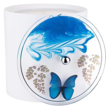 Imagem de Lixeira Decorada Azul Com Borboleta 20 X 20cm