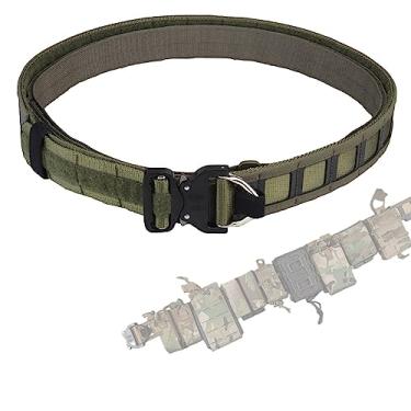 Imagem de 1.5inch Tactical Combat Belt 3 Layer Quick Release Metal Buckle MOLLE Mens Belts Camo Airsoft Shooting Hunting Gear Accessories (Color : OD)
