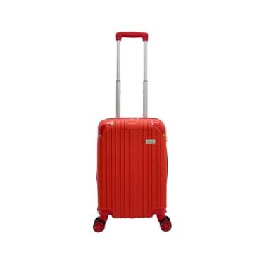 Imagem de Mala de Viagem Bordo Expansiva Avião Bagagem Rígida 4 Rodinhas Dupla 360° Abs Cor:Vermelho;Tamanho:PP