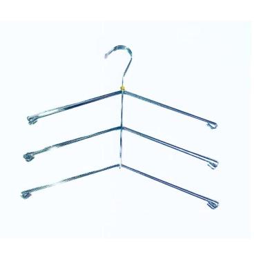 Imagem de Cabides Triplo para Camisas 10 Peças Cromado