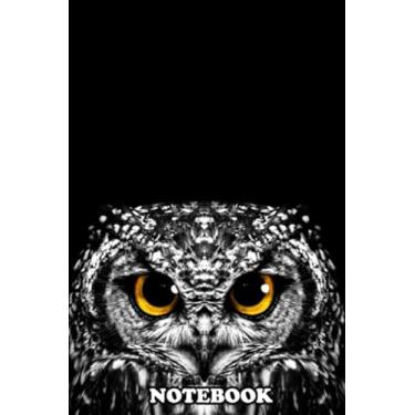 Imagem de Notebook: Cute Owl Head Wallpaper , Journal for Writing, College Ruled Size 6" x 9", 110 Pages