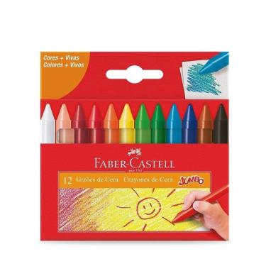 Imagem de Gizão de Cera Faber 12 Cores - 6 Embalagens com 12 Unidades