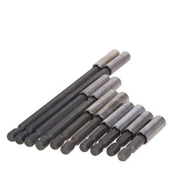 Imagem de Bettomshin 2 conjuntos de haste sextavada de 1/4 polegada por extensão de suporte de bits magnético, chave de fenda de liberação rápida ferramenta elétrica (50/60/75/100/150 mm)
