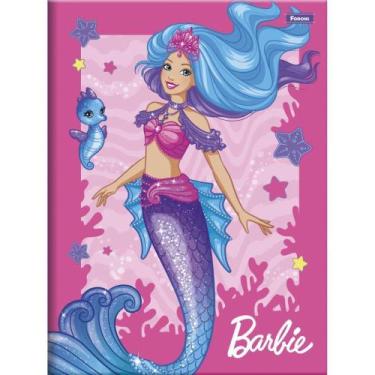 Imagem de Caderno Brochura 1/4 Capa Dura Barbie Mermaid Power 80Fls. - Foroni