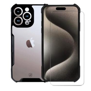 Imagem de Kit Capa Case Capinha Dual Shock X e Pelicula Nano Vidro para iPhone 15 Pro - Gshield