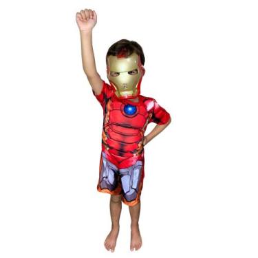 Imagem de Fantasia Infantil Homem De Ferro Curto C Máscara Plástico - Fantasias