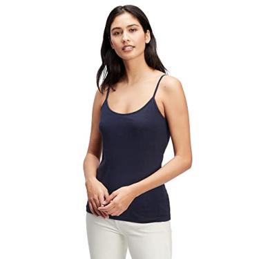 Imagem de GAP Camiseta feminina justa branca G/T, Uniforme azul-marinho, S/P