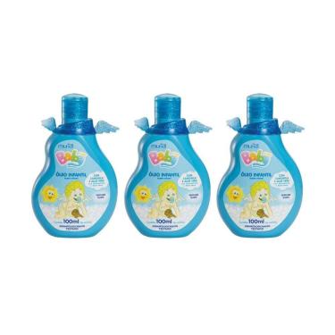Imagem de Oleo Corporal Muriel Baby 100Ml Azul - Kit Com 3Un