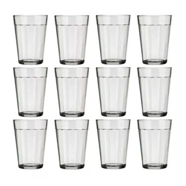 Imagem de Jogo 12 Copos De Vidro Americano Tradicional Nadir Figueiredo 190ml Cerveja Boteco Bar