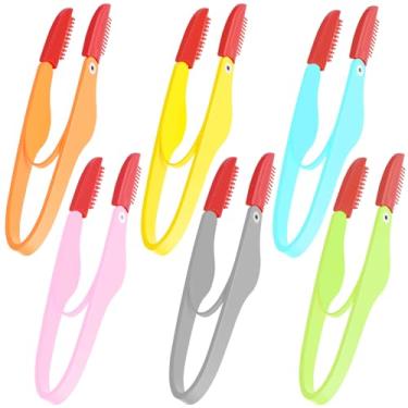 Imagem de HSHGZSR 6 peças de pente removedor de manchas de lágrimas para animais de estimação, 11,8 cm, escova portátil para cuidados com os olhos, escova multifuncional para cães e gatos pequenos