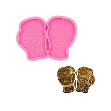Imagem de Angel Wings Luvas de boxe molde de silicone para artesanato de resina epóxi faça você mesmo, soquete de telefone, carretel de crachá, chaveiro - formato de luvas de luta
