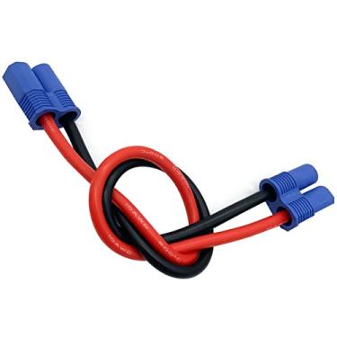 Imagem de Conector macho EC8 para conector fêmea EC8 RC cabo de extensão adaptador para carregador de bateria RC (30 cm/10 AWG)