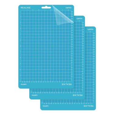 Imagem de REALIKE Tapete de corte de 21,6 x 30,5 cm compatível com Cricut Joy Xtra, tapetes de corte com aderência de luz azul para acessórios Joy Xtra