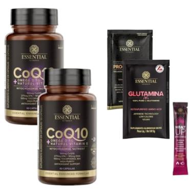 Imagem de Combo 2 potes de Coenzima Q10 (CoQ10) + Ômega 3TG + Vitamina E - 60 Cáps (total 120 Cáps) - Essential Nutrition + 3 Amostras