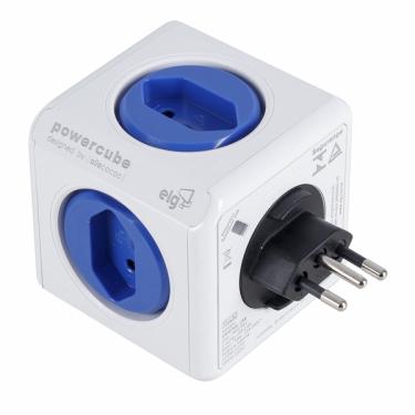 Imagem de Filtro de Linha Metros 4 Tomadas 2 USB A Branco e Azul ELG