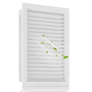 Imagem de Zepoty Ventilação de empena de 30,5 x 45,7 cm ideal para parede, sótão, galpão, porta e contêiner de envio, dimensões internas: 25,4 cm x 40,6 cm