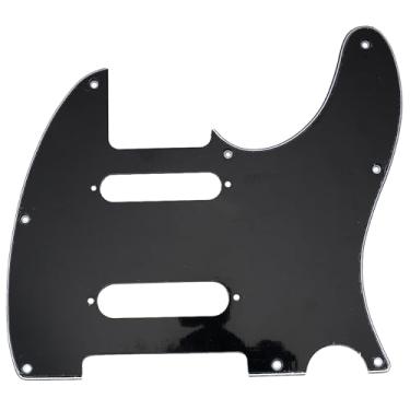 Imagem de Musiclily Pro 8 Furos SS Tele Escudo para Guitarra EUA/México Fender Deluxe Nashville Telecaster, 3 camadas Preto