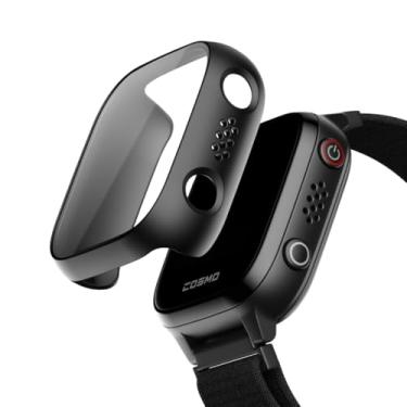 Imagem de JrTrack Protetor de tela para relógio inteligente infantil da COSMO | Protetor de tela Gorilla Glass | Capa protetora 3 e 4 modelos infantis de relógio inteligente | Preto