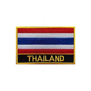 Imagem de Ruoming 1 PÇ Patch de bandeira da Tailândia bordado a ferro ou costurado tático militar nacional da Tailândia (Tailândia)