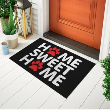 Imagem de Tapete Capacho Divertido e Criativo Decorativo De Porta Pet - Home Sweet Home Patinha Ca185