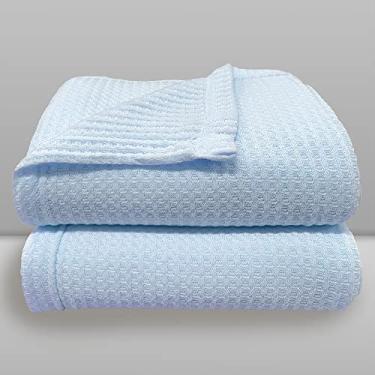 Imagem de Manta Donna Laço Bebê Termocelular Cubes Azul Bebê
