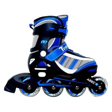 Imagem de Patins Traxart Infanto Juvenil Energy Azul - Regulável ABEC-5 - Traxart