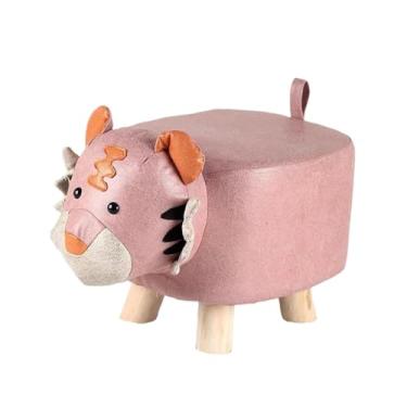 Imagem de Gralara Sofá Banco de Chá Pequeno Pufe Apoio para Os Pés Armazenamento Portátil Bonito Banco Descanso para Os Pés com Pernas de Madeira Pufe Banco para Decora