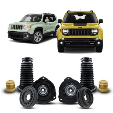 Imagem de Par Kit Coxim Rolamento Batente Coifa Amortecedor Dianteiro Jeep Reneg