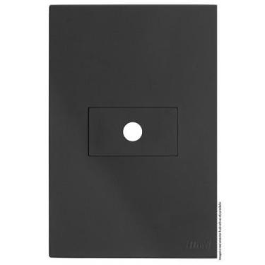 Imagem de Placa Furo Horizontal 4x2 Grafite Satin Fosco - BRS12341-2GF - Blux Re