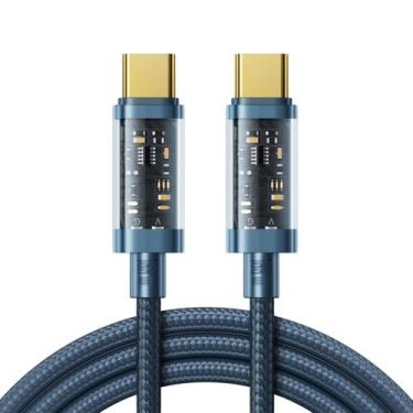 Imagem de Cabo Usb C 100W Carregamento Ultra Rápido 1,2m Azul Joyroom