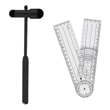 Imagem de Kit Martelo Neuro Buck + Goniômetro Pvc Amplitude 36 Cm - BIC