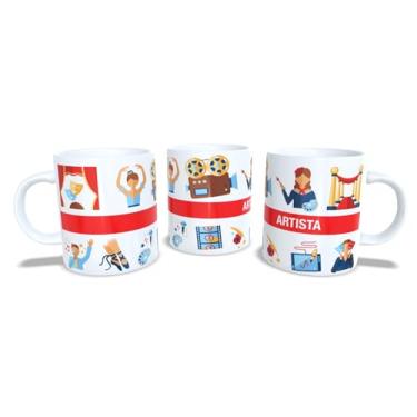 Imagem de Canecas de Porcelana Branca Personalizadas Profissões 2 (Artista)