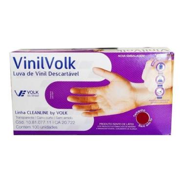 Imagem de Luva volk vinil - c/100 unidades - sem amido - p