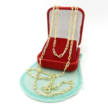 Imagem de Corrente Masculina 60cm 3mm Largura Folheado Ouro 18k CR679 - WNBIJOUT