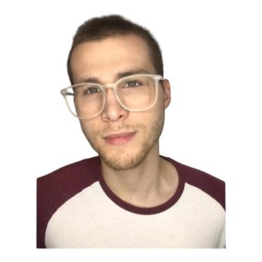 Imagem de Armação Óculos Grau Masculino Quadrada Sky Transparente - Palas Eyewea